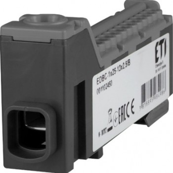 Bloc distributie EDBC-1X25-13X2.5 negru ETI 1102450