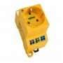 Priza pe sina 16A cu LED WAGO 709-582 GALBEN