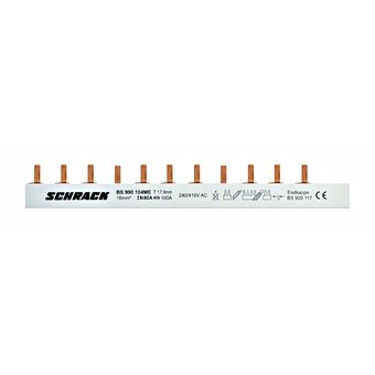 Busbar cu pini 1P/1P+N 57 module 63A 10mmp gri BS990176 Schrack