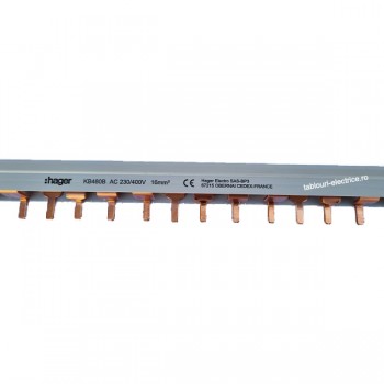 Busbar 4P 57M 16mmp 80A pin KB480B Hager