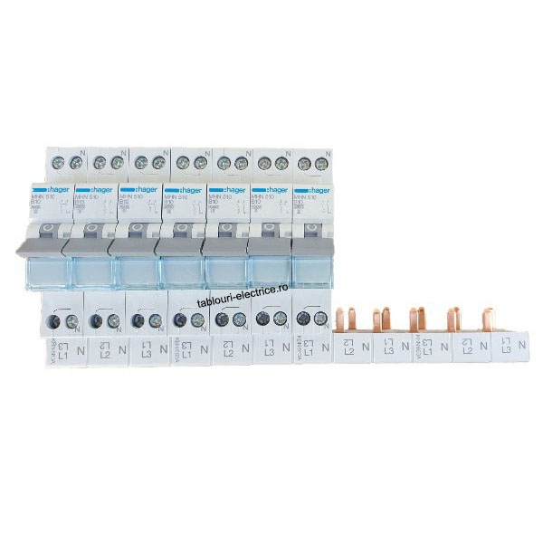 Busbar impartire faze pt. sigurante P+N KBN663A Hager