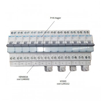Busbar impartire faze pt. sigurante P+N KBN663A Hager