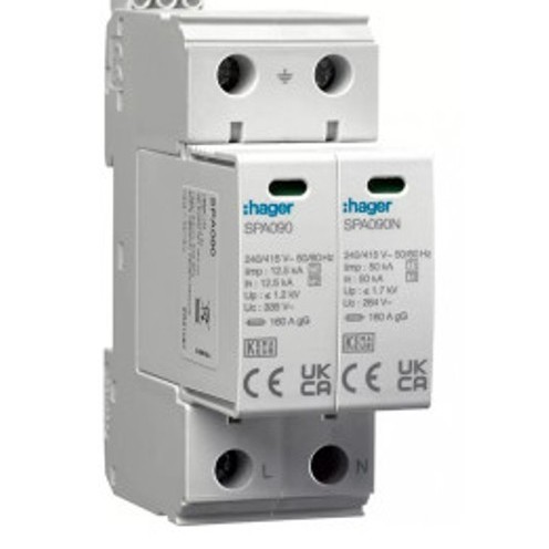 Descarcator supratensiune 2P 25kA T1+T2 debrosabil SPA911 Hager
