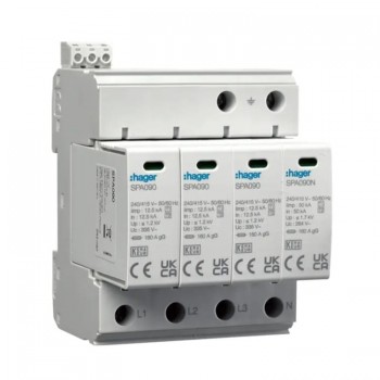 Descarcator supratensiune 4P 12.5/50kA T1+T2 debrosabil SPA931 Hager