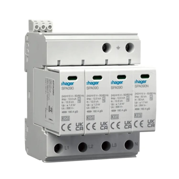 Descarcator supratensiune 4P 12.5/50kA T1+T2 debrosabil SPA931 Hager