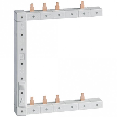 Bareta conectare L1NL2NL3N, 2 randuri 125mm, vertical dreapta KCF563R Hager 