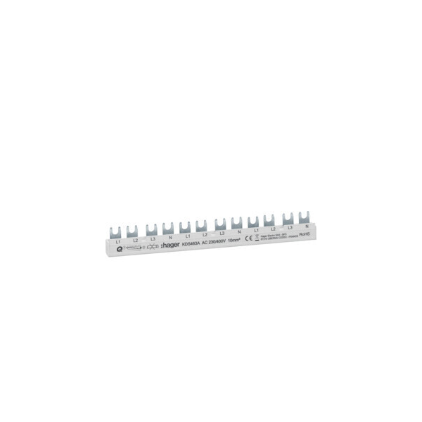 Busbar 4P 12M 63A furca KDS463A quickconnect Hager