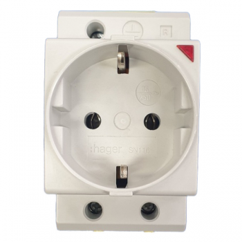 Priza pe sina 16A cu LED Hager SN116P