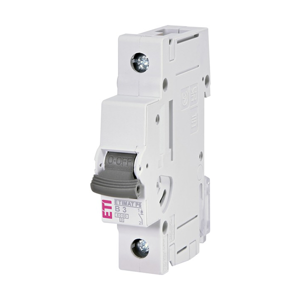 Siguranta automata 1P 3A Curba B 6kA, ETI-P6 001900005