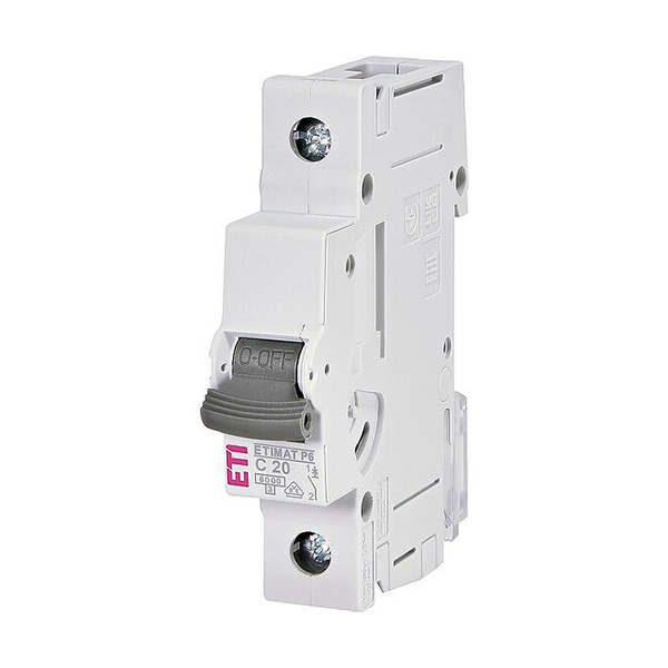 Siguranta automata 1P 20A Curba C 6kA ETI -P6 1900031