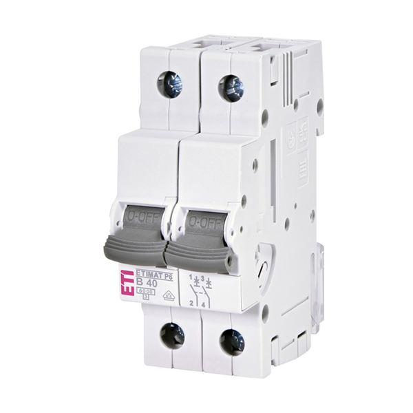 Siguranta automata 2P 40A Curba B 6kA, ETI-P6 001900214
