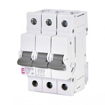 Siguranta automata 3P 25A Curba B 6kA, ETI-P6 001900312