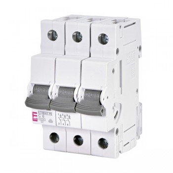 Siguranta automata 3P 6A Curba C 6kA, ETI-P6  1900327