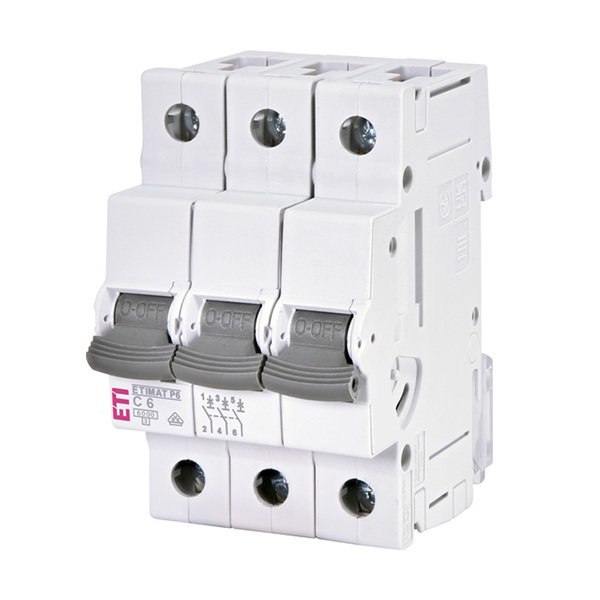 Siguranta automata 3P 6A Curba C 6kA, ETI-P6  1900327