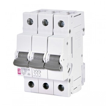 Siguranta automata 3P 10A Curba C 6kA, ETI-P6  1900328