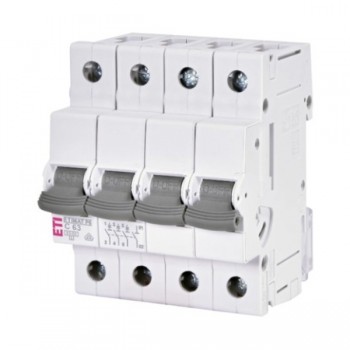 Siguranta automata 3P+N 63A Curba C 6kA, ETI-P6 001900436