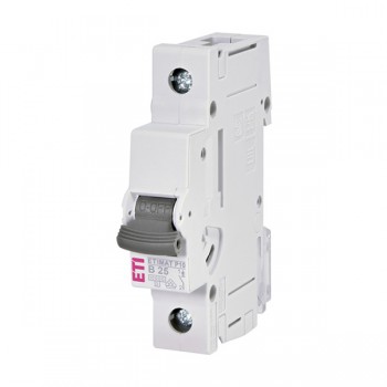 Siguranta automata 1P 25A Curba B 10kA ETI-P10  1901012