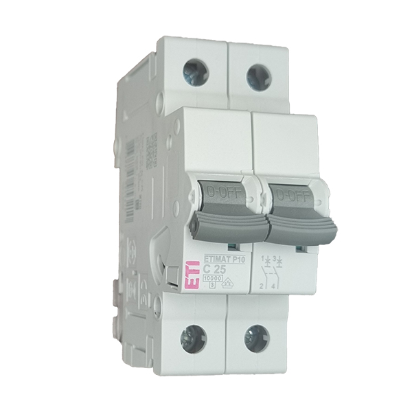 Siguranta automata 2P 25A Curba C 10kA, ETI-P10 001901232