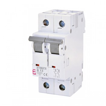 Siguranta automata 2P 13A Curba B 6kA, 2113515 ETI