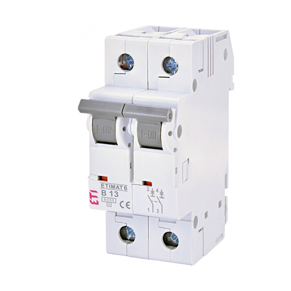 Siguranta automata 2P 13A Curba B 6kA, 2113515 ETI
