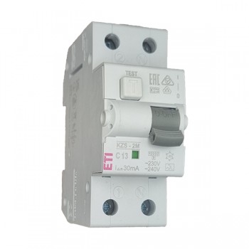 Siguranta automata diferentiala RCBO 1P+N C-13A/30mA tip A KZS-2M 002173223 ETI