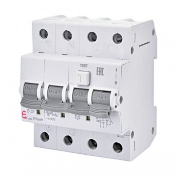 Siguranta automata diferentiala RCBO 3P+N  C-16A/30mA tip A KZS-4M 002174924 ETI