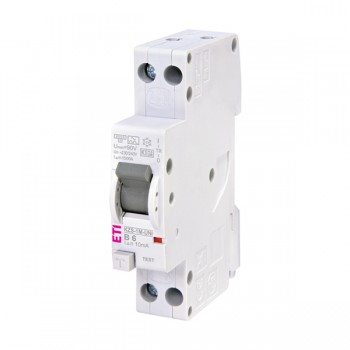 Siguranta automata diferentiala RCBO 1P+N B-6A/10mA tip A KZS-1M-UNI  002176001 ETI