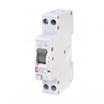 Siguranta automata diferentiala RCBO 1P+N B-25A/30mA tip A KZS-1M-UNI 002176026 ETI