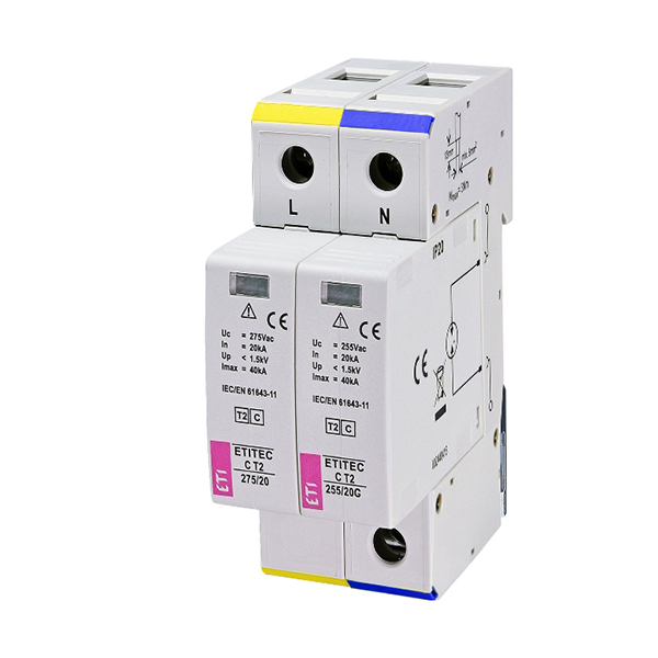 Descarcator supratensiune C T2 275/20 1+1 ETI 002440401
