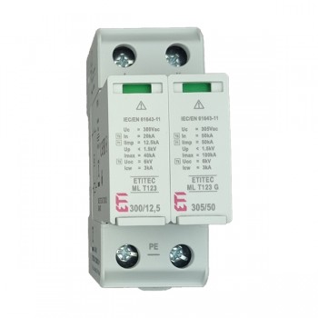 Descarcator supratensiune ML T123 300/12,5 1+1  ETI 002440669