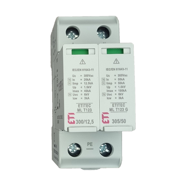 Descarcator supratensiune ML T123 300/12,5 1+1  ETI 002440669