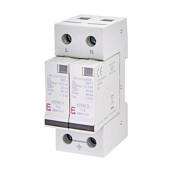 Descarcator supratensiune V T12 280/12,5 2+0  ETI 002442902