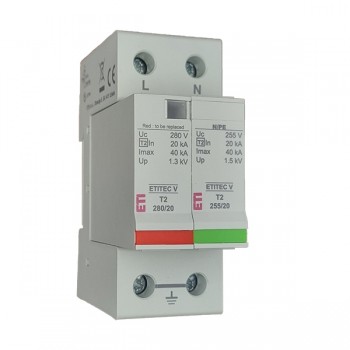 Descarcator supratensiune V T2 280/20 1+1 ETI 002443012