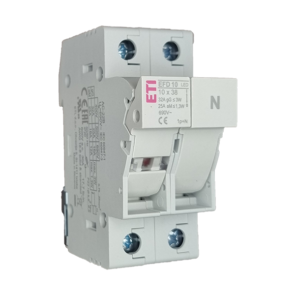 Separator port fuzibil 1P+N 32A 10x38 EFD10 LED, ETI 002540012
