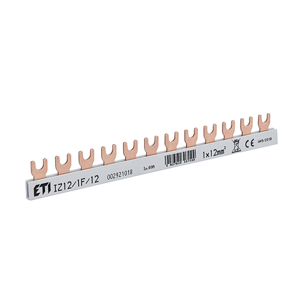 Busbar 1P 12M 12mmp 80A furca ETI 002921018