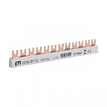 Busbar 2P 12M 16mmp 100A furca ETI 002921066