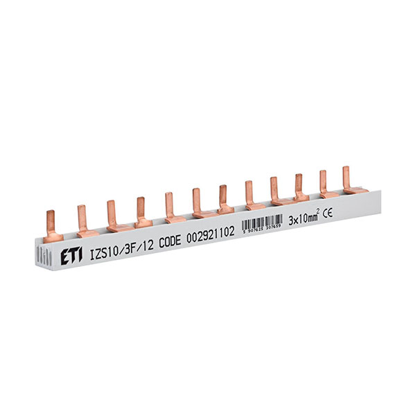 Busbar 3P 12M 10mmp 63A tip pin ETI 002921102
