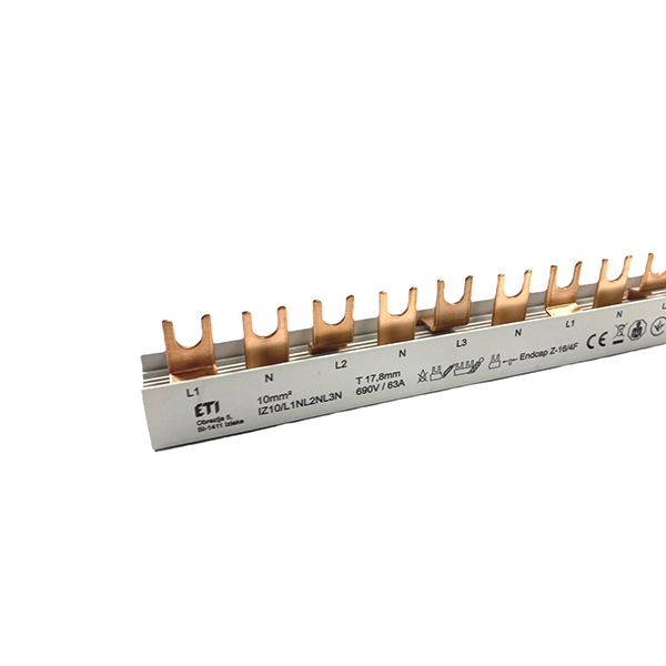 Busbar L1NL2NL3N... 54M 63A 10mmp furca 2921279 ETI