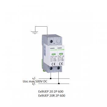 Descarcator SPD cl.2 Ex9UEP 20 2P 600V 112890 Noark