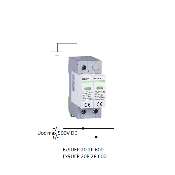 Descarcator SPD cl.2 Ex9UEP 20 2P 600V 112890 Noark