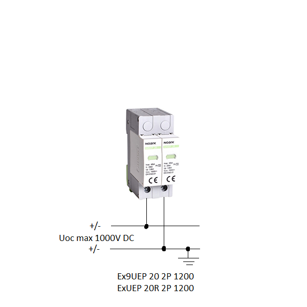 Descarcator SPD cl.2 Ex9UEP 20 2P 1000V 112904 Noark