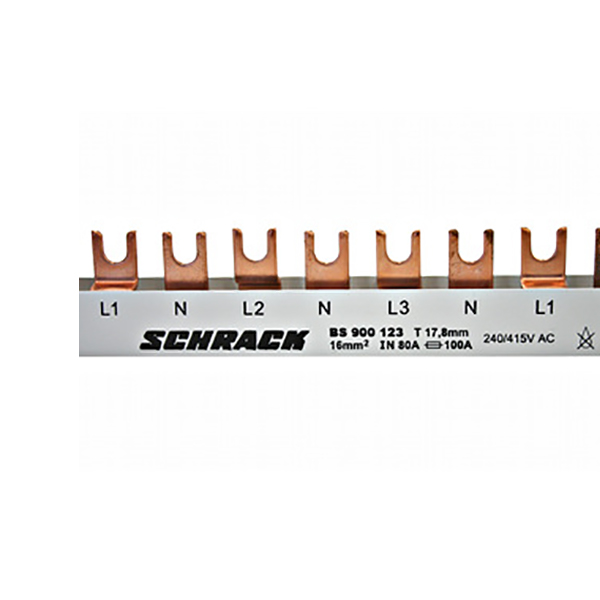 Busbar L1NL2NL3N... 57M 63A 16mmp furca BS900124 Schrack 