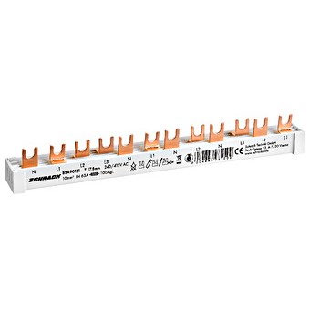 Busbar NL1L2L3NL1NL2NL3NL1 12M 63A furca BSA90151 Schrack