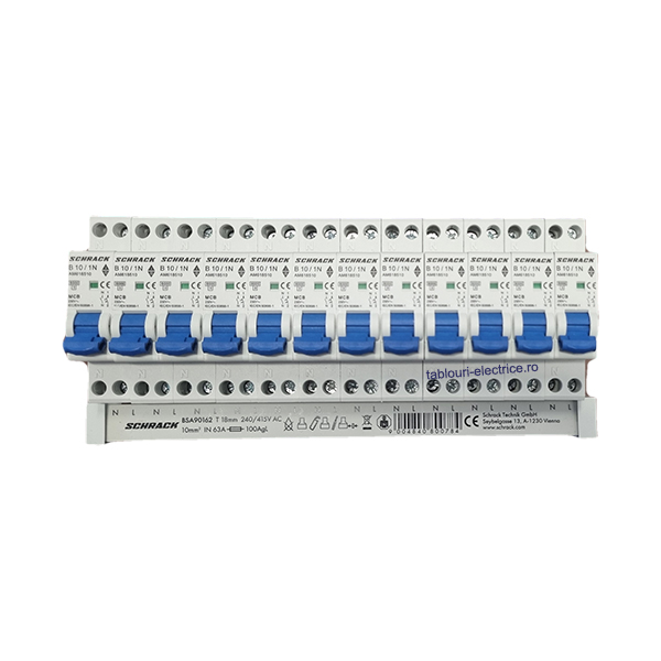 Busbar 1P+N 12M 63A 10mmp Schrack BSA90162