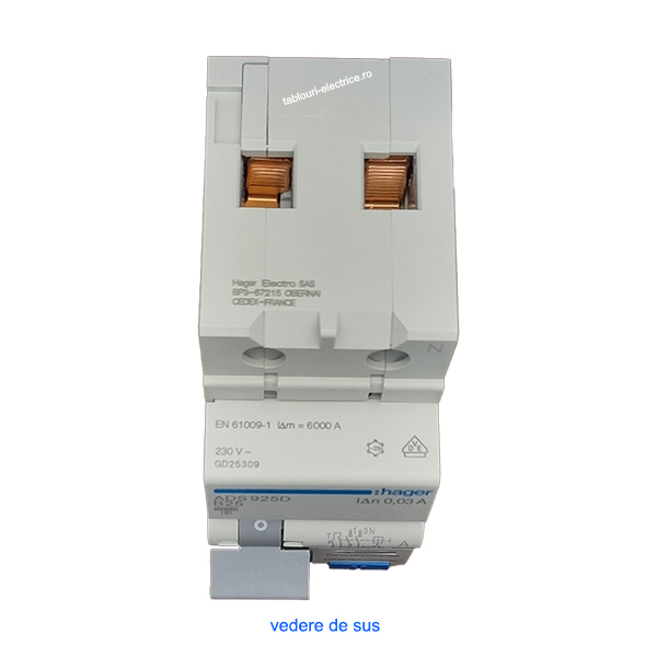 Siguranta automata diferentiala RCBO 1P+N B-10A/30mA tip A ADA910D Hager