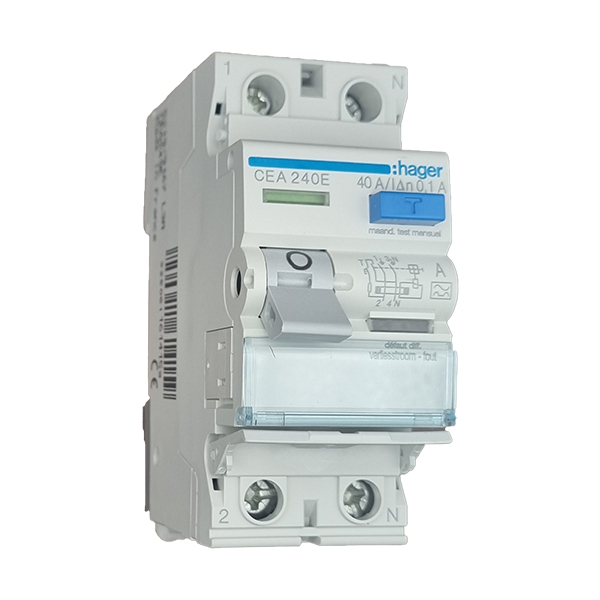 Intrerupator diferential RCCB 2P 40A/100mA 6kA tip A CEA240E Hager