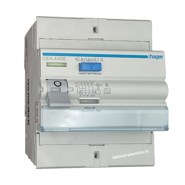 Intrerupator diferential RCCB 4P 40A/100mA 6kA tip A CEA440E Hager