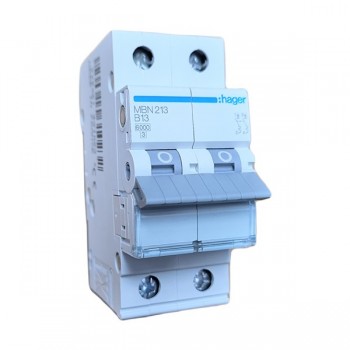 Siguranta automata  2P,13A, 6kA, curba B, Hager MBN213
