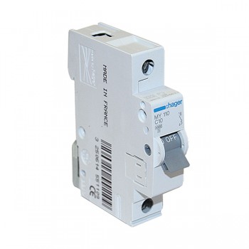 Siguranta automata 1P, 10A, 4.5kA, curba C, Hager MY110