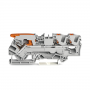 Clema sir 6mmp gri 2106-5301 3 cond. cu levier si buton Wago